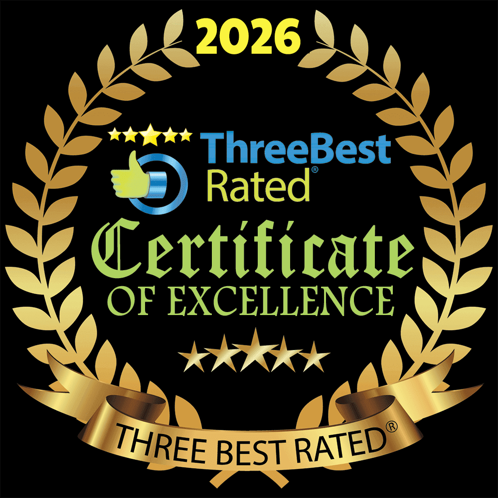 ThreeBestRated 2026 recognition badge
